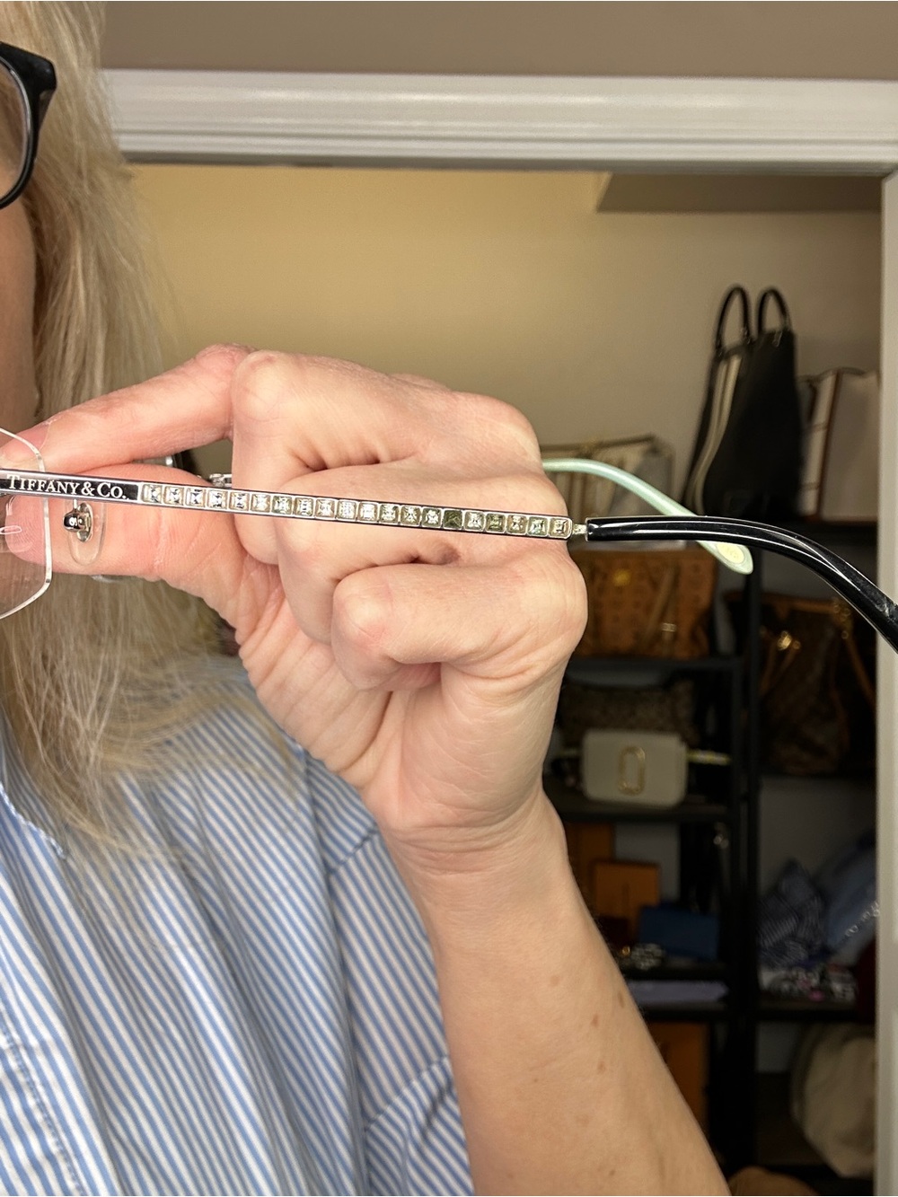 Tiffany & Co. TF1076-B Rimless Crystal Eyeglasses Frames 52□17 135 w/ Case - Picture 13 of 15